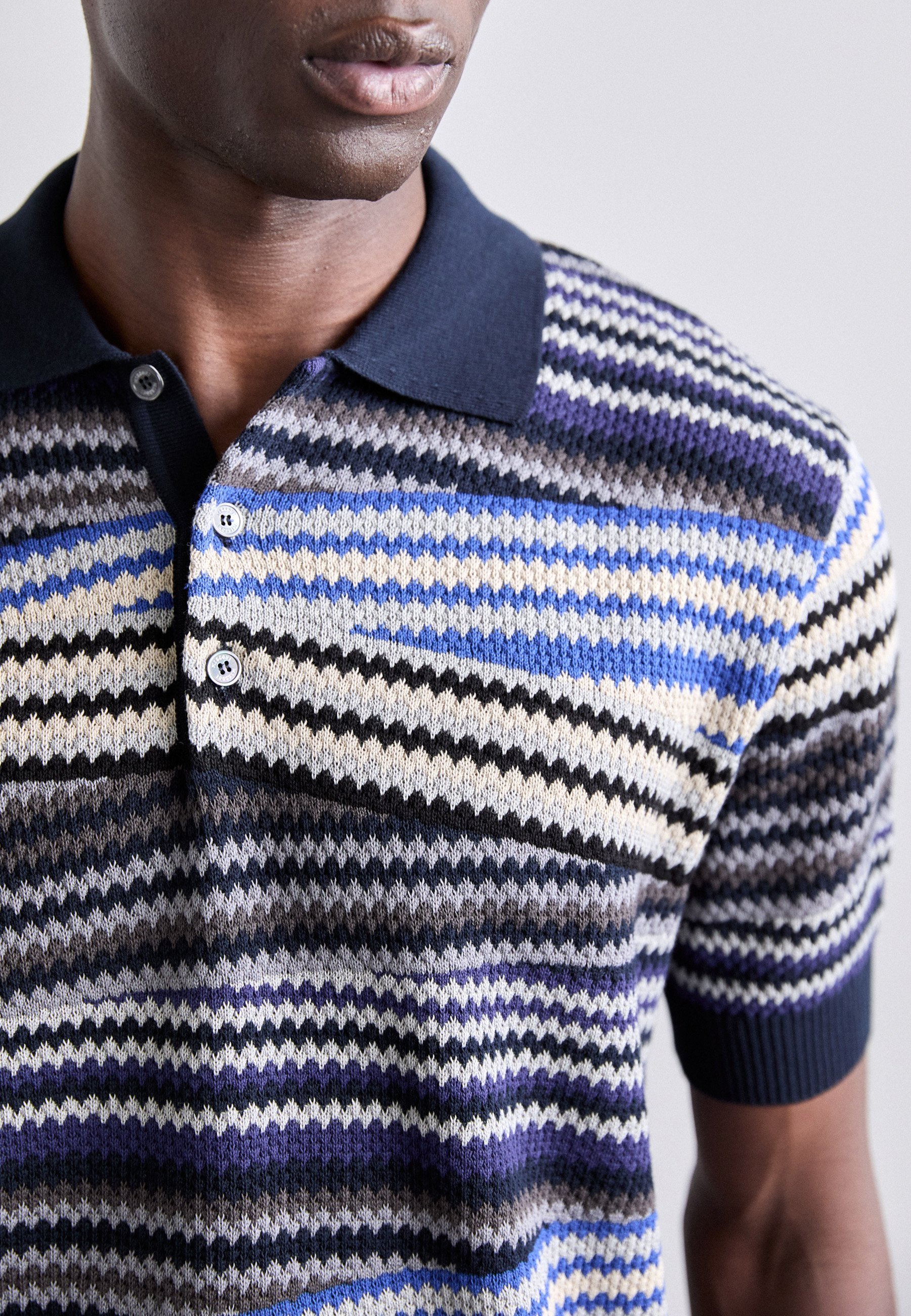 Polo Missoni à manches courtes - multicolore/bleu
