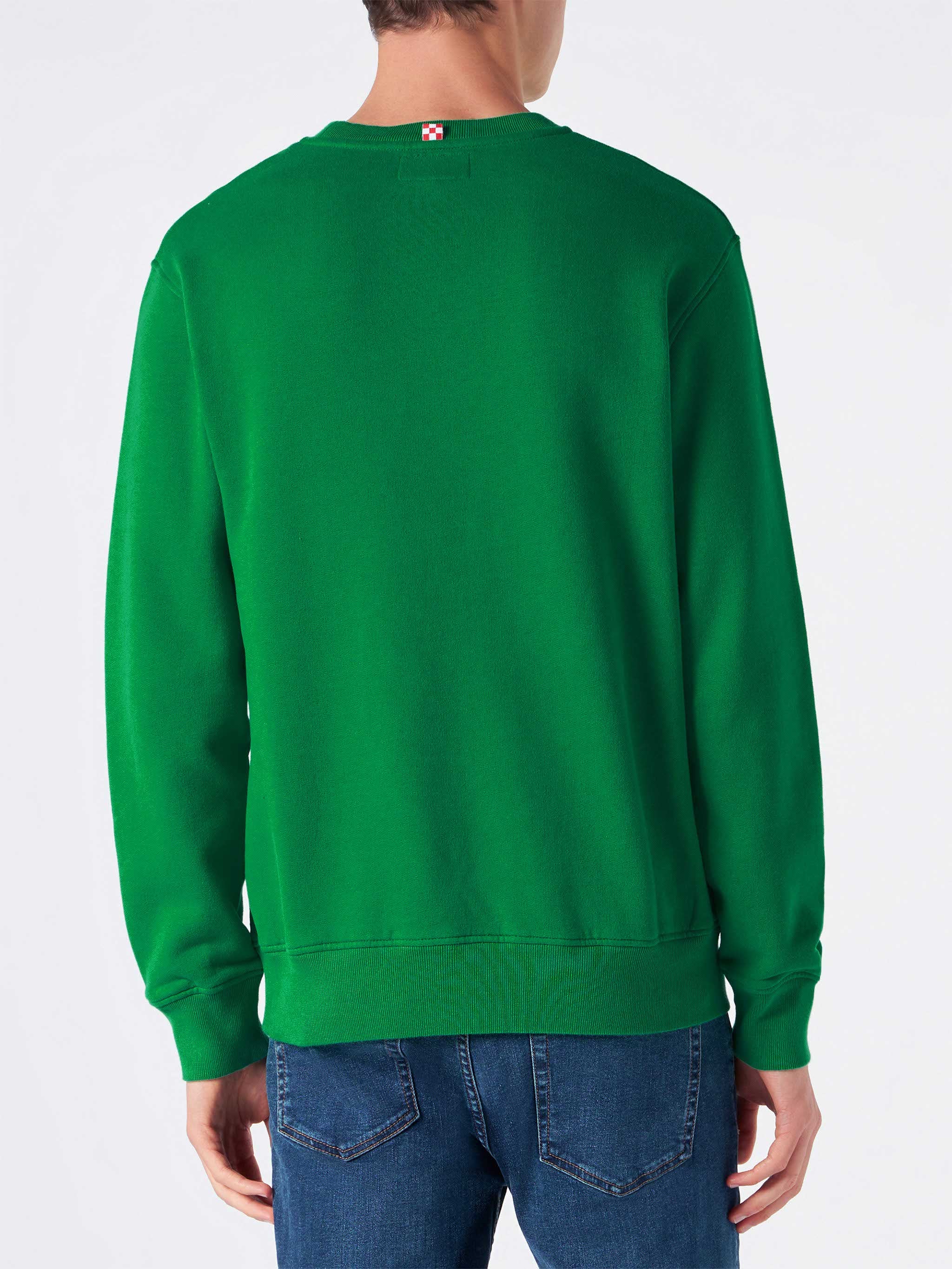 Sweatshirt met ronde hals voor heren met badstof logo