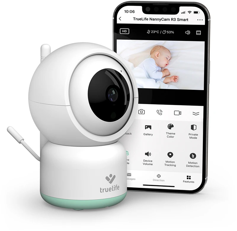 Pametni digitalni video otroški monitor TrueLife NannyCam R3