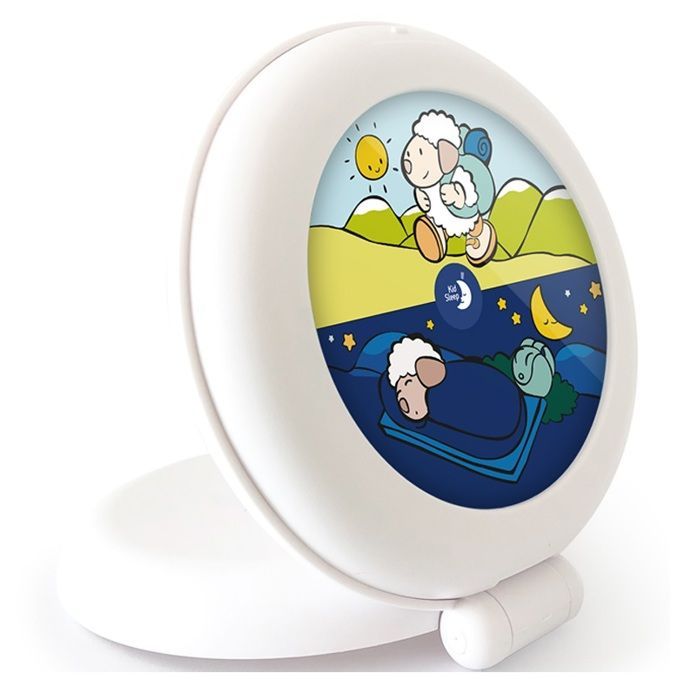 Reloj despertador educativo infantil Kid'Sleep - Claessens'Kids - Luz nocturna musical - Día/Noche - Blanco portátil