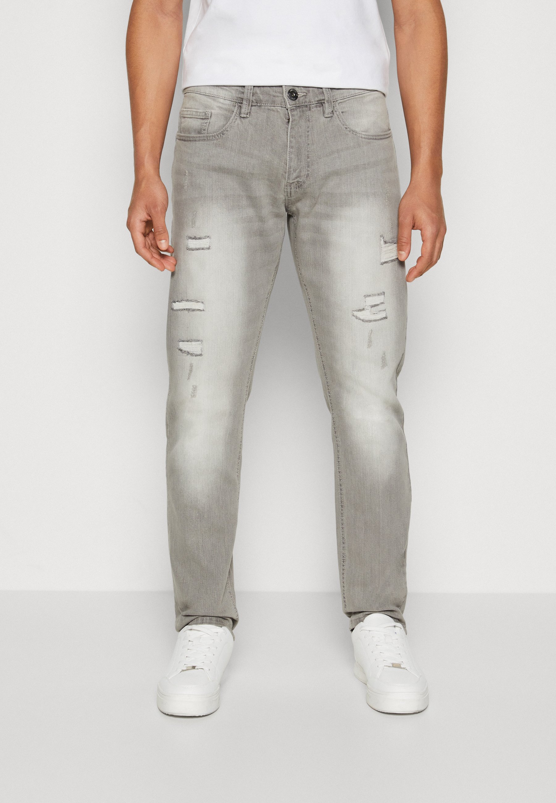 INDICODE TRAPERICE Slim fit traperice - svijetlo sive