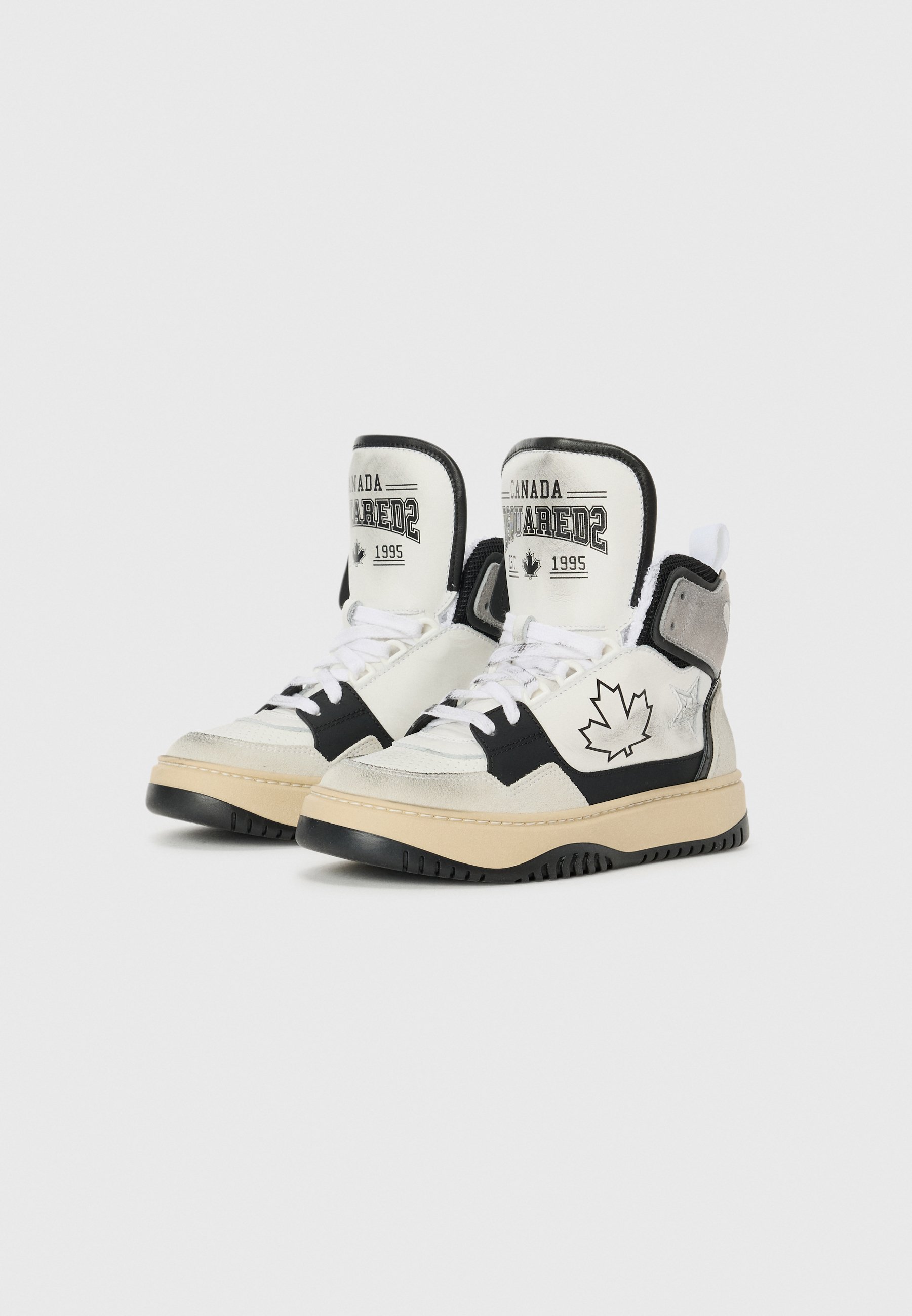 Baskets montantes Dsquared2 UNISEX - blanches/noires