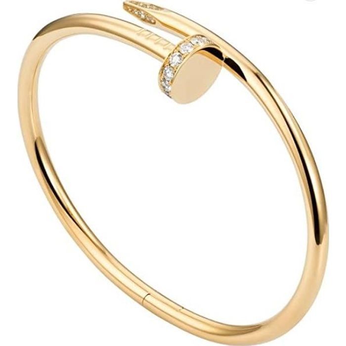 Gold and Silver Stainless Steel Stud Bangle Bracelet/Cuff Bracelet for Women, 6cm Diameter