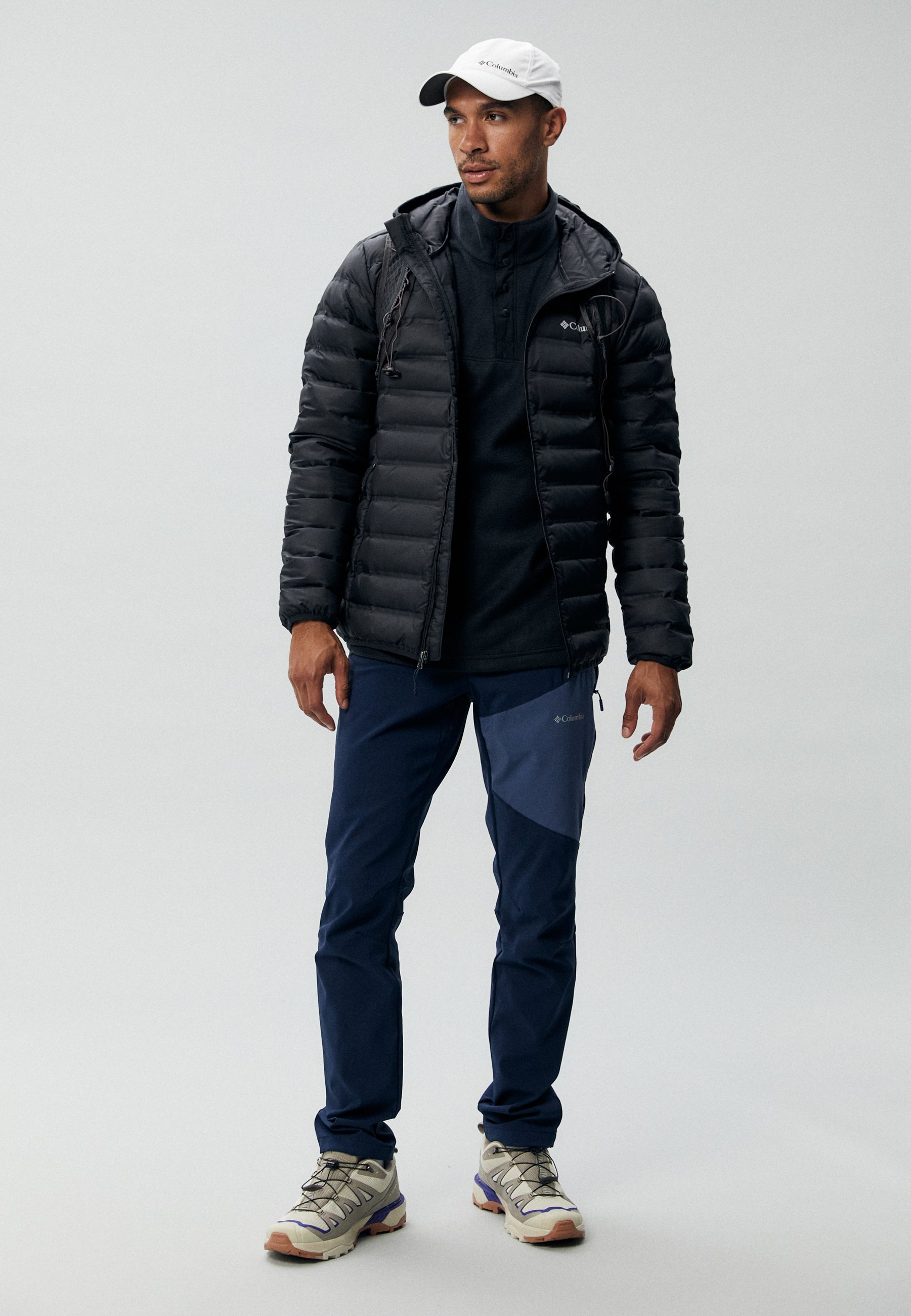 CAMO HEAD PUFFIN JACKET - Péřová bunda - black