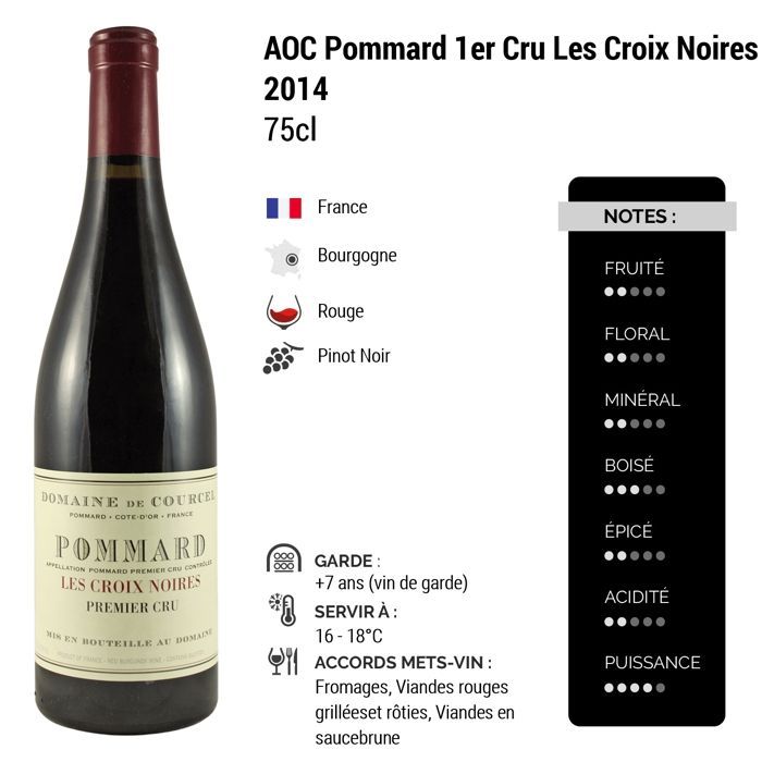 Domaine de Courcel Pommard 1er Cru Les Croix Noires 2014 - Grand Vin Rouge de Bourgogne (75cl)