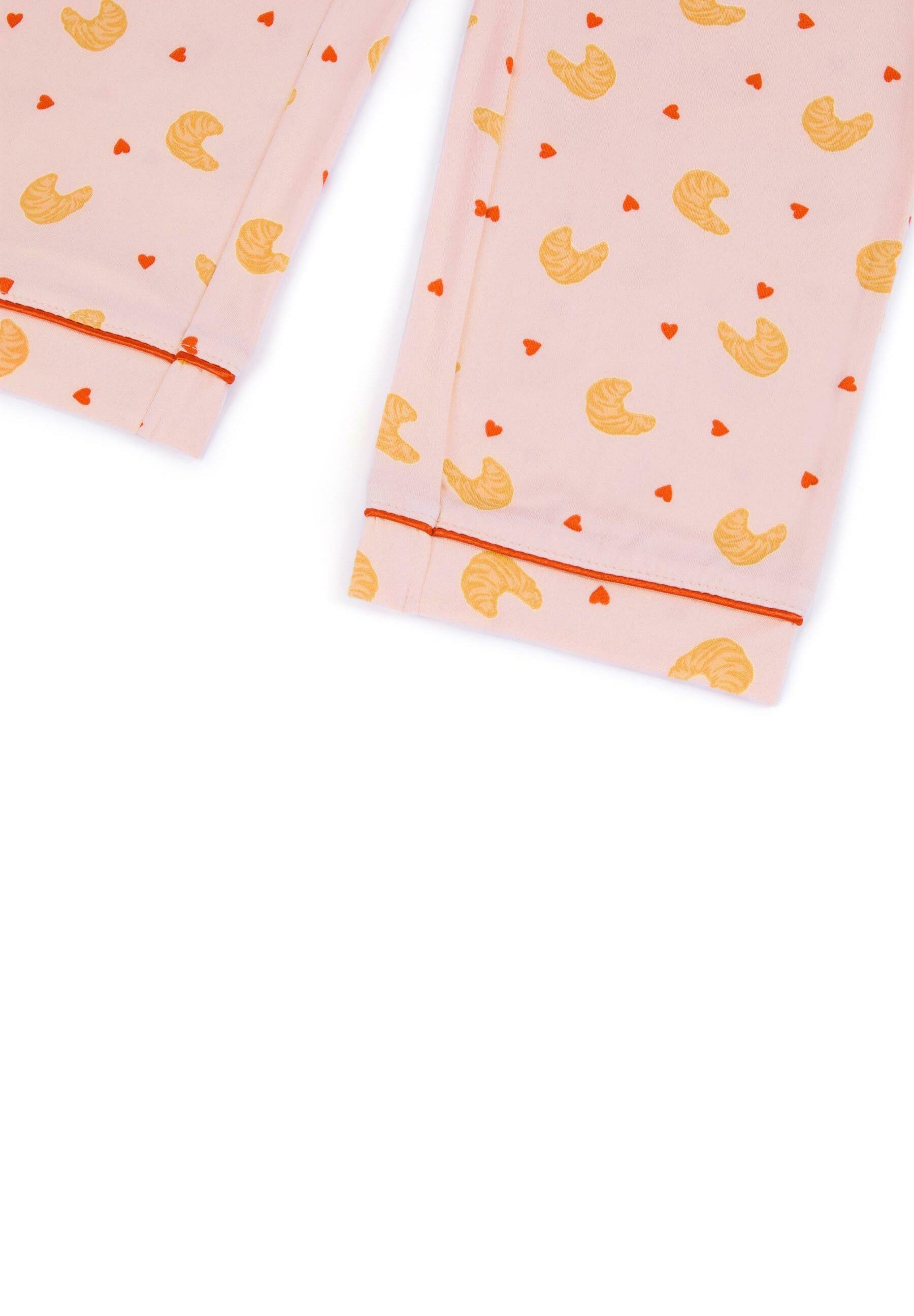 Chelsea Peers CROISSANT PRINT SET - Pyjamaset - roze