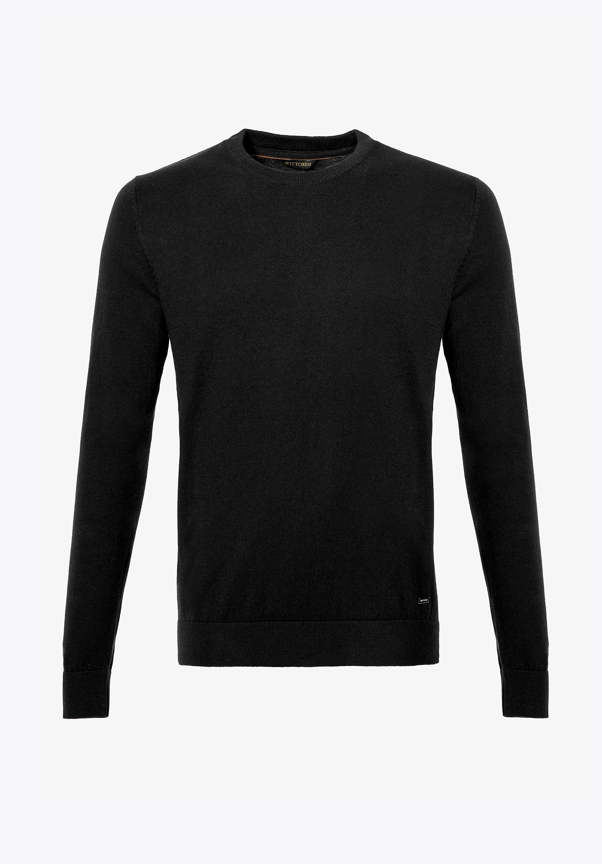 Sweter męski z bawełny z domieszką kaszmiru czarny