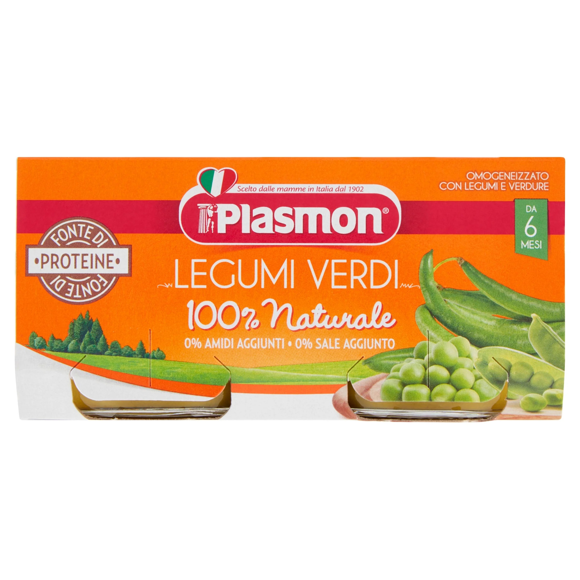 PLASMON Plasmon Omog Legumbres verdes 2x80 g Sin gluten