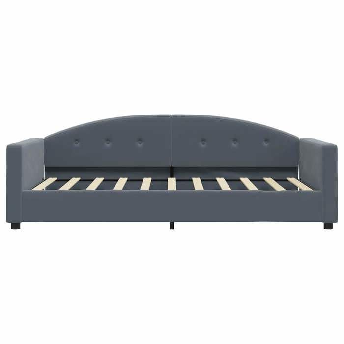 vidaXL Lit de repos gris foncé 90x190 cm velours 354150