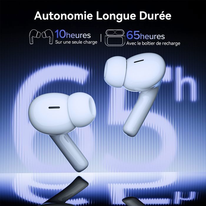 DJOIN Kabellose Bluetooth-Ohrhörer, Bluetooth 5.4-Kopfhörer mit multifunktionalem LED-Touchscreen, ANC/ENC-Geräuschunterdrückung