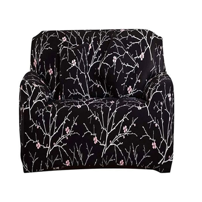 Funda para sofá, funda elástica para sofá para perros y gatos, resistente a las manchas, funda para sofá con reposabrazos - 1 plaza, azul