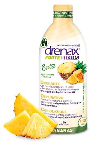 DRENAX Drenax Forte Plus Abacaxi 750 ml - Suplemento alimentar desintoxicante, drenante e que melhora a microcirculação