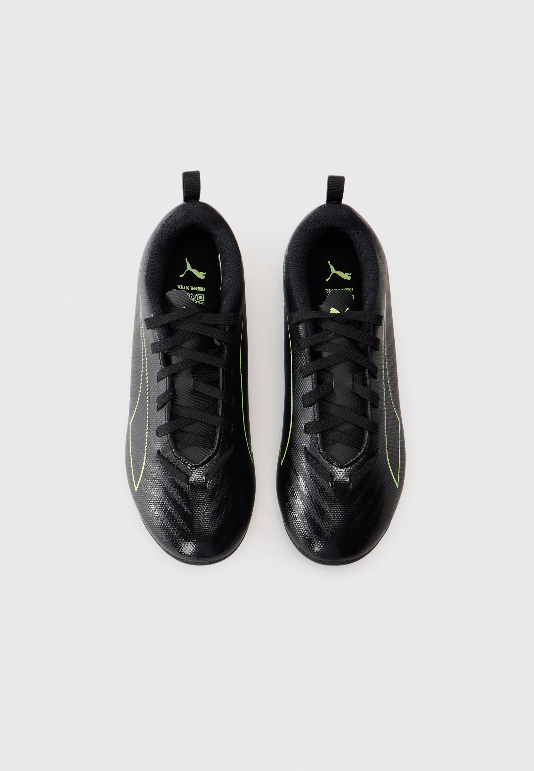 Puma ULTRA 6 PLAY FG/AG JR UNISEX - Nogometni čevlji za travo - črni/lahki/zeleni teren