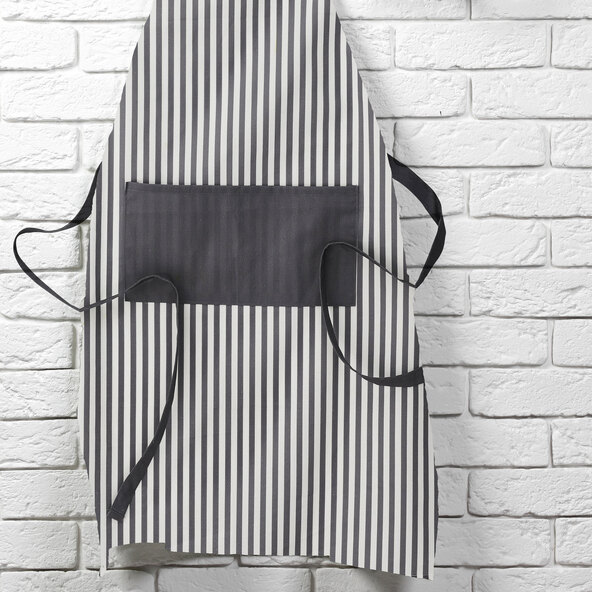 Japanese kitchen apron, set of 2, grey