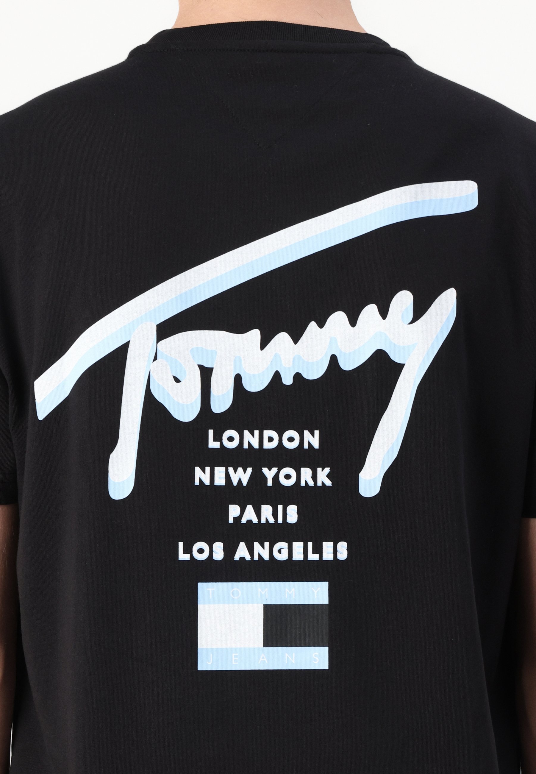 Tommy Jeans SIGNATURE CITY TEE UNISEX - Bedrucktes T-Shirt - Schwarz