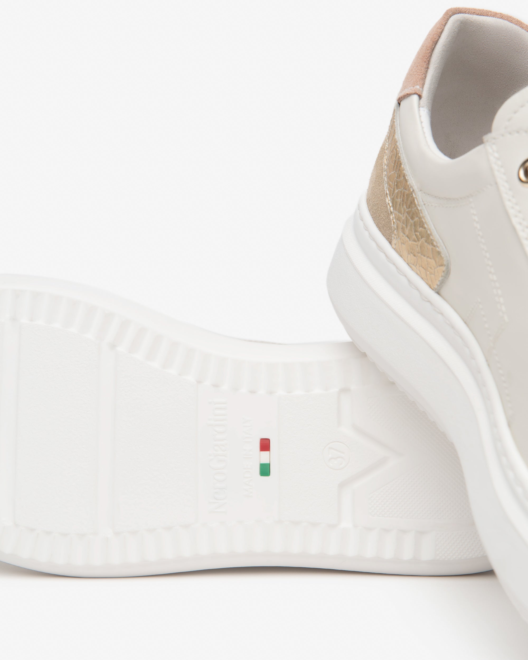 Damen-Sneaker aus Leder und Wildleder