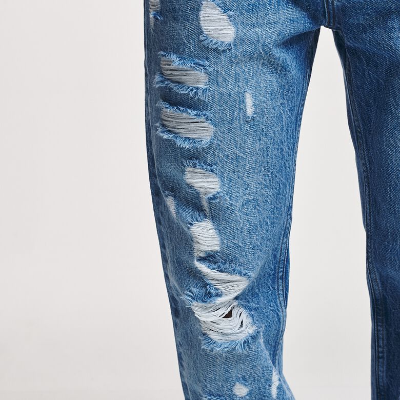 Jeans rectos desgastados Firio