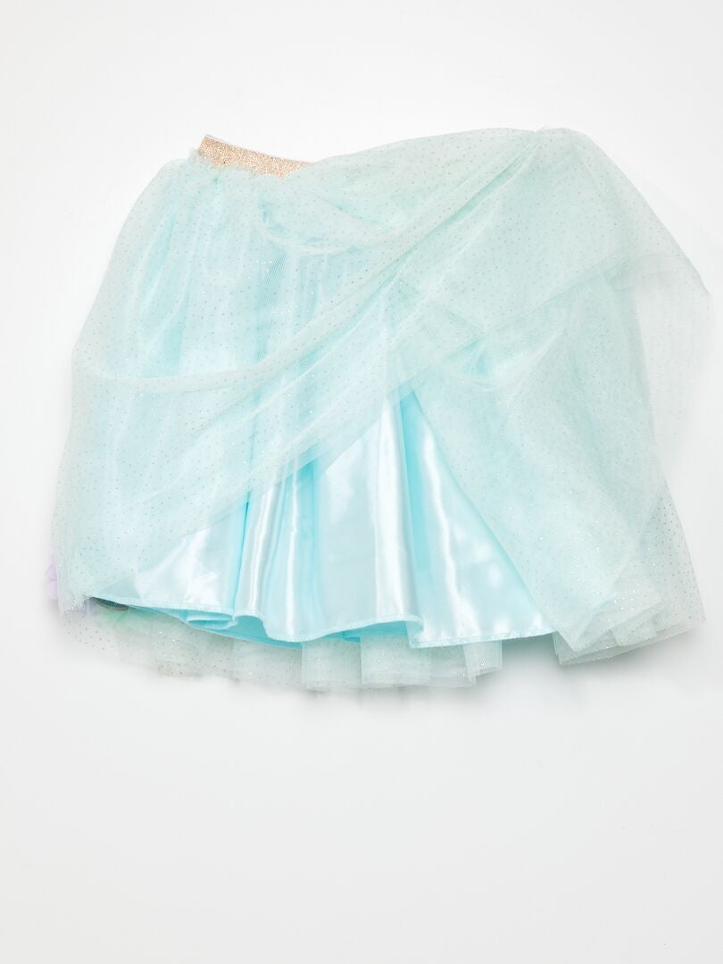 Saia de tule azul inspirada em Frozen, da Disney.
