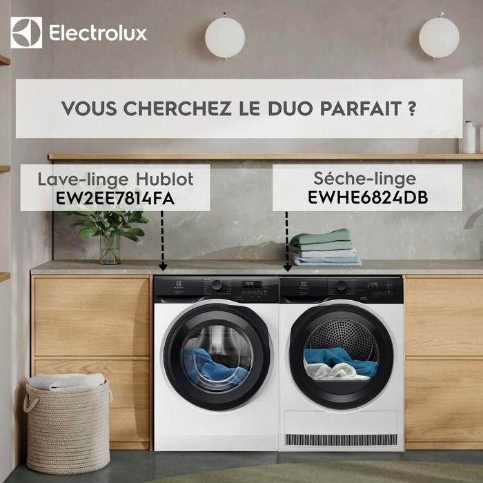 Secadora de roupa com bomba de calor Electrolux EWHE6824DB