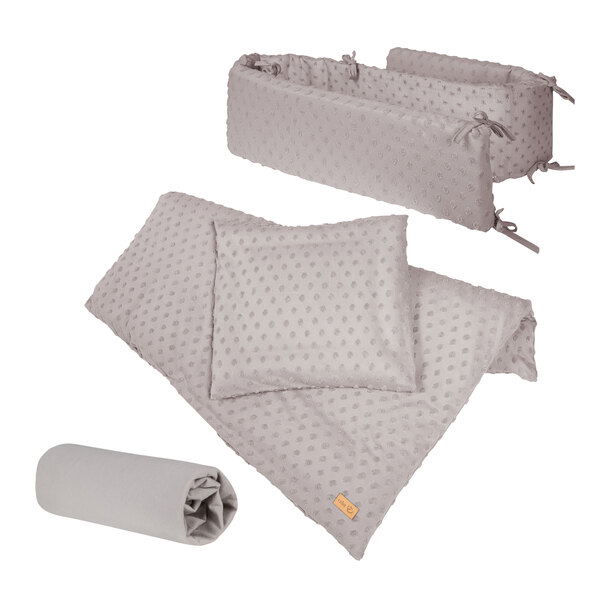 Set cadou organic pentru dormit, gri-argintiu
