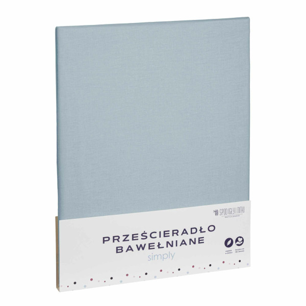 Prześcieradło bawełniane 220x200 szare jednobarwne Simply