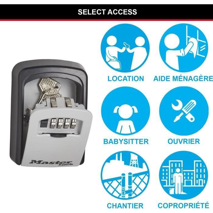 Caixa de chaves segura MASTER LOCK [Média] [Montada na parede] - 5401EURD - Select Access Compartilhe suas chaves com segurança