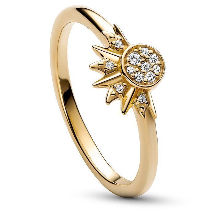 Anillo - PANDORA - 162674C01-52 - Chapado en oro - Circonita cúbica - Talla 52