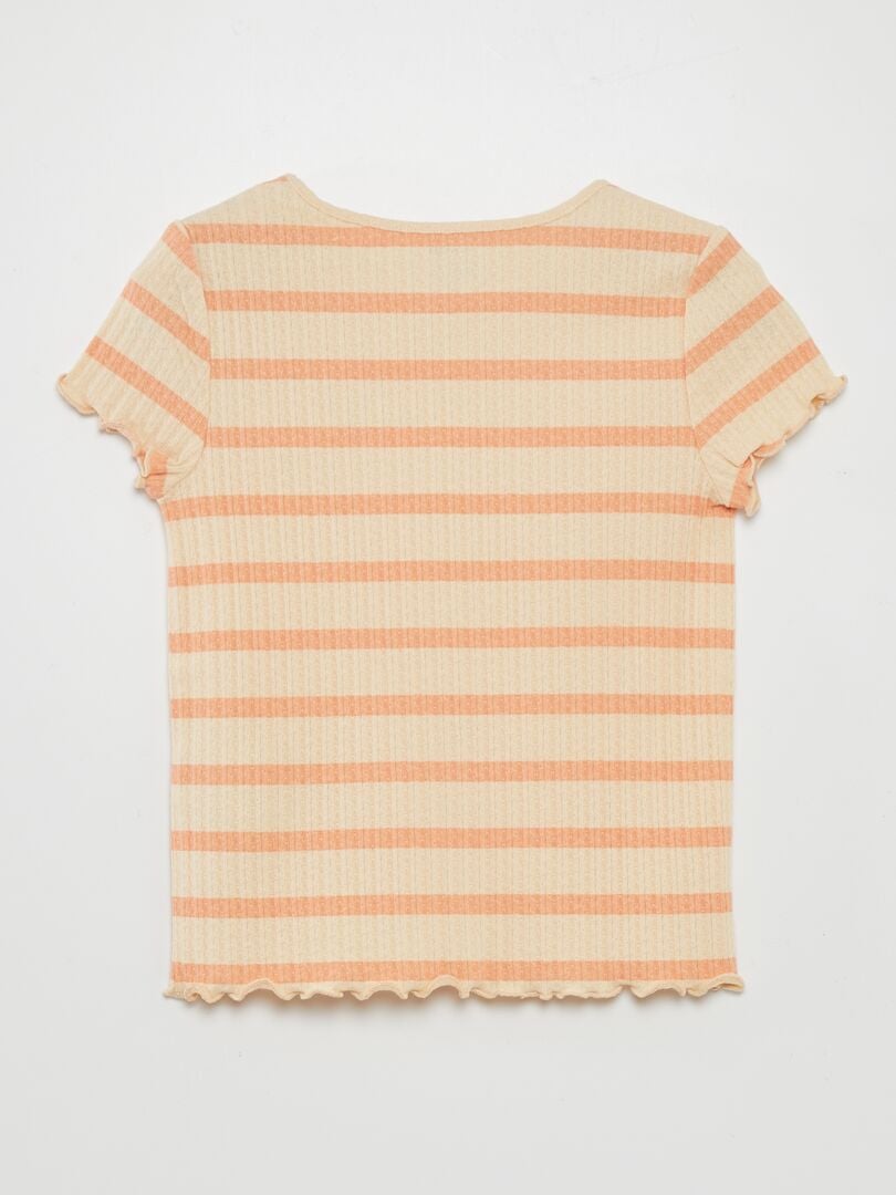 Camiseta de tela repujada - NARANJA