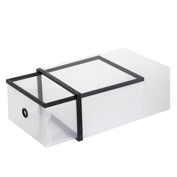 Pudełko na buty z szufladą 35x24x12 cm biały organizer