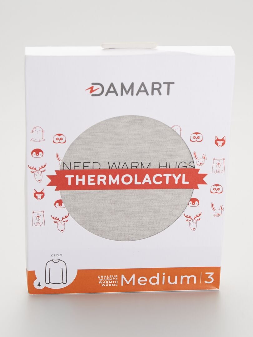 'Damart' Level 3 thermolactisch T-shirt - Grijs/Blauw
