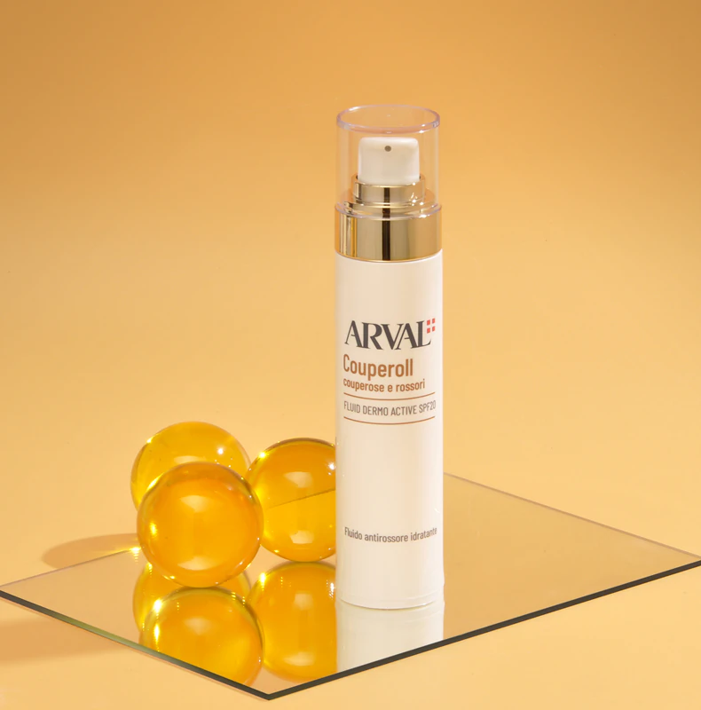 Arval Couperol Fluid Dermo Active FPS 20, emulsão calmante para uso diário.