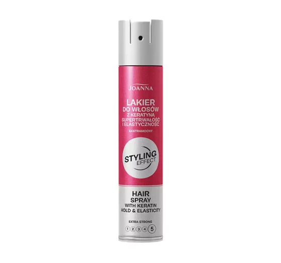 Joanna Styling Effect lakier do włosów supertrwałość i elastyczność Extra Strong 250ml