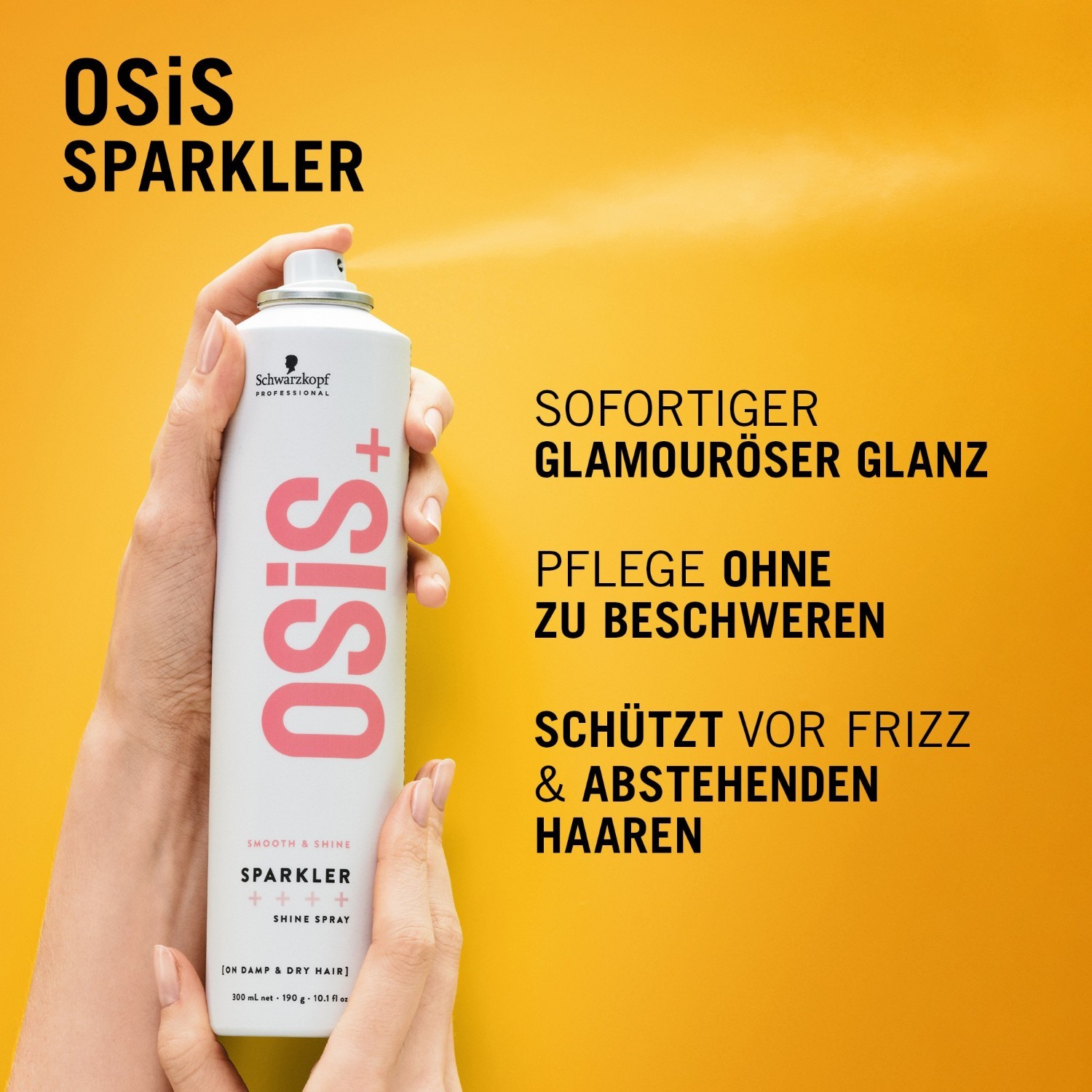 Schwarzkopf Professional OSiS+ Smooth & Shine Sparkler plaukų lakas, 300 ml