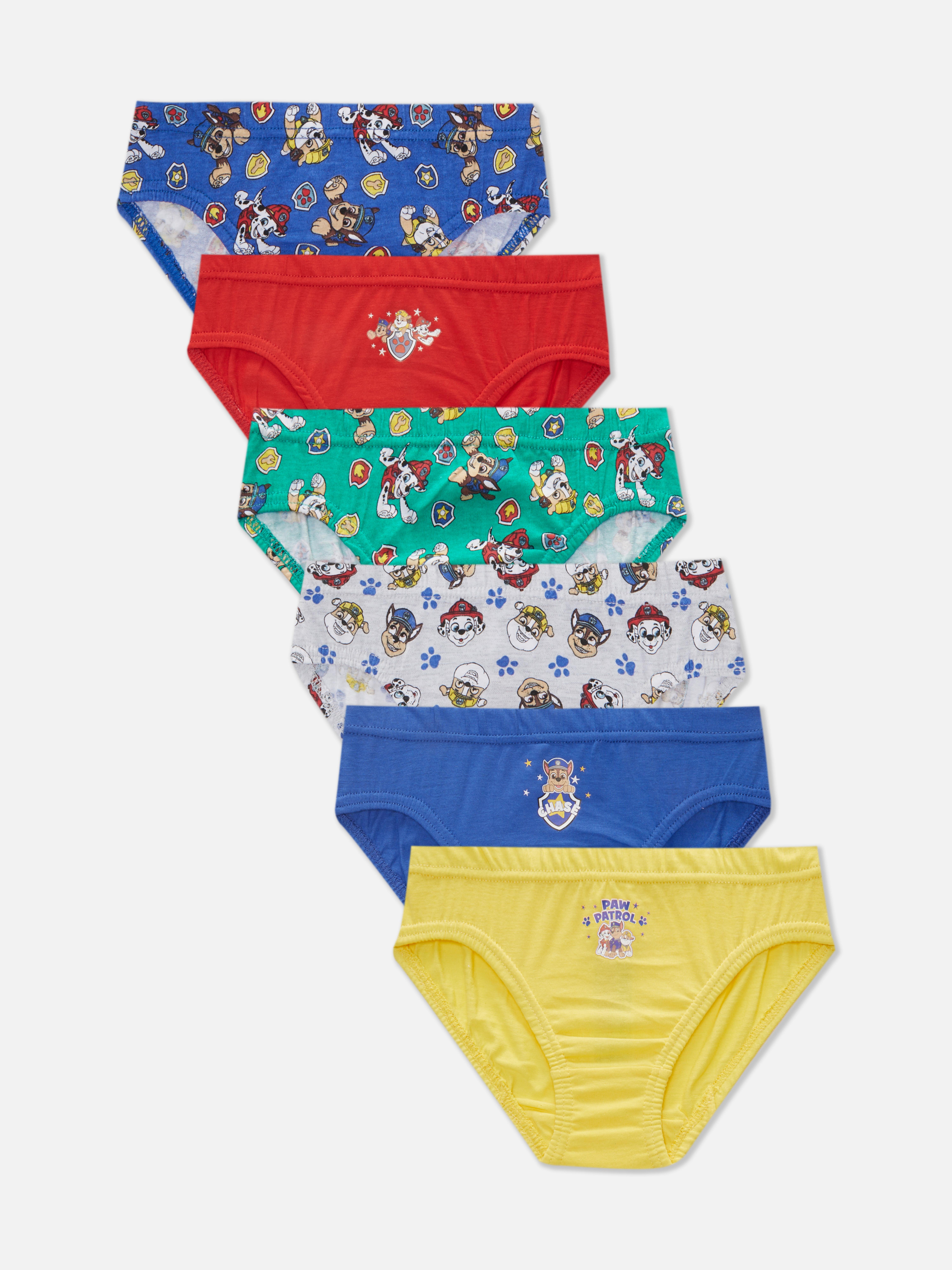 Chiloți PAW Patrol, set de 6. Acești chiloți cu model și margini elastice sunt perfecți pentru micuții fani PAW Patrol.