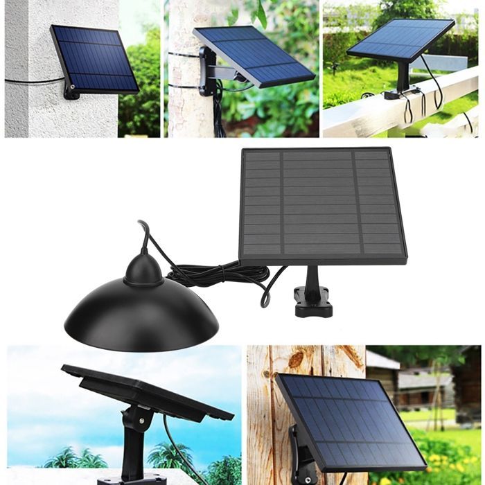Faro LED solare impermeabile, illuminazione esterna per giardino e cortile, luce potente e lunga durata della batteria.