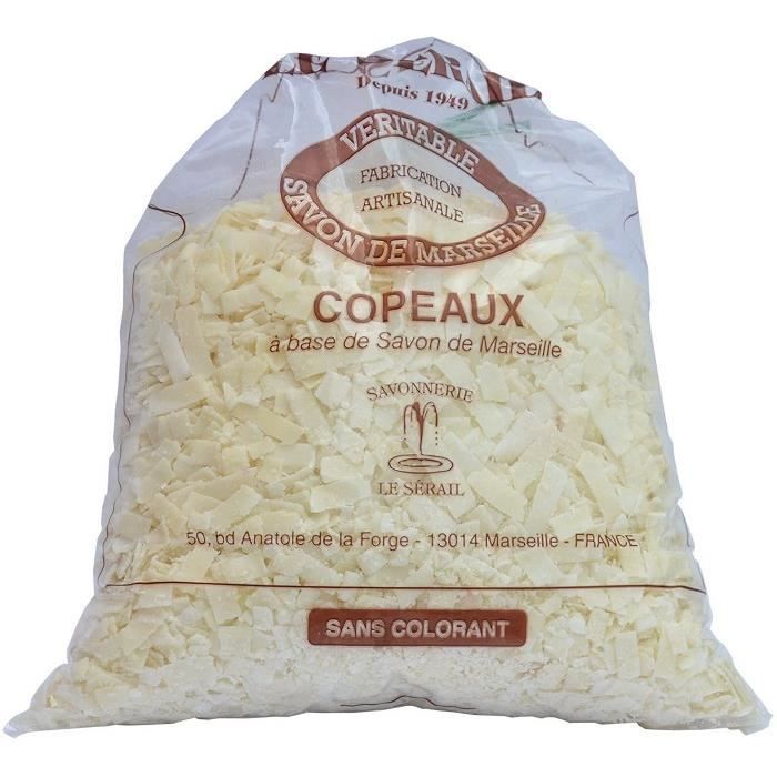Escamas de jabón de Marsella 1 kg - Aroma a flor de algodón - Detergente para ropa de jabón de Marsella - Hecho a mano