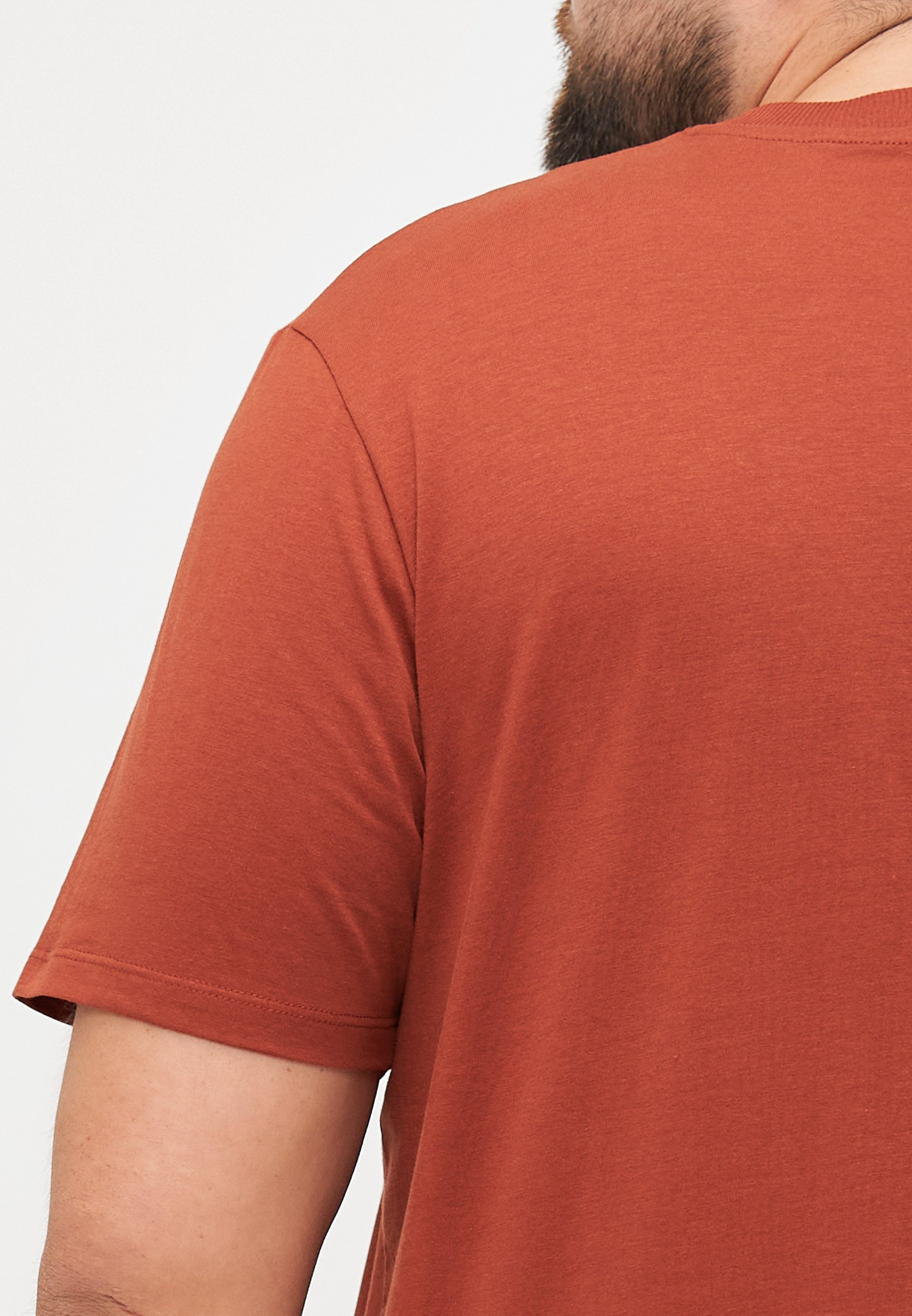 Jack & Jones JJECALEB VARSITY T-shirt met ronde hals - T-shirt met print - gebrande henna