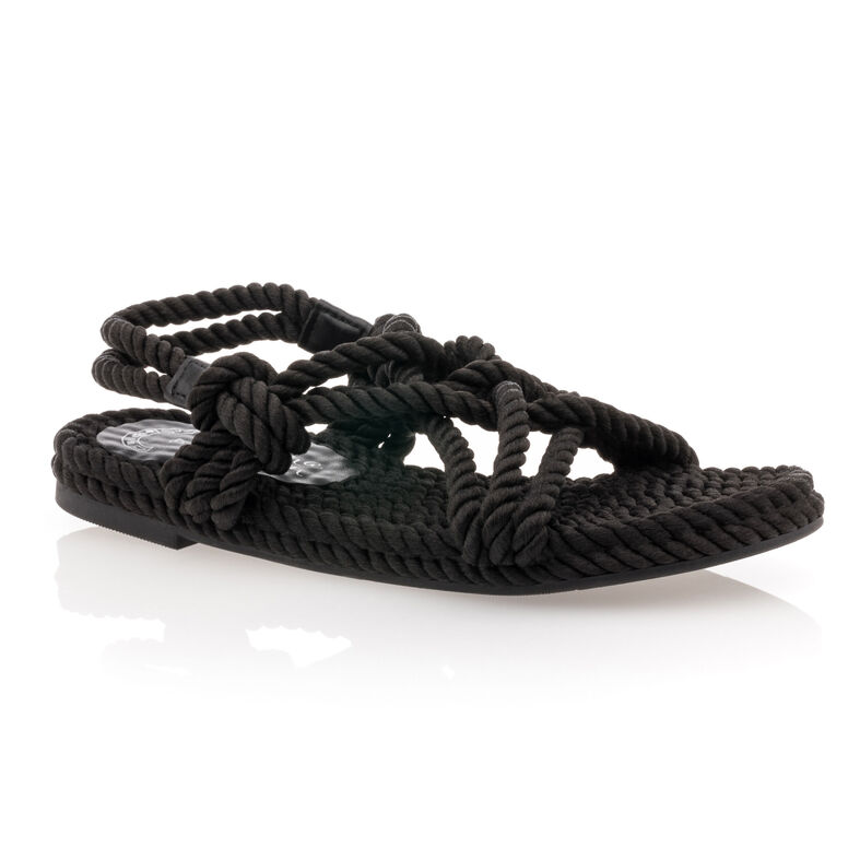 Schwarze Damensandalen / Zehenfreie Schuhe