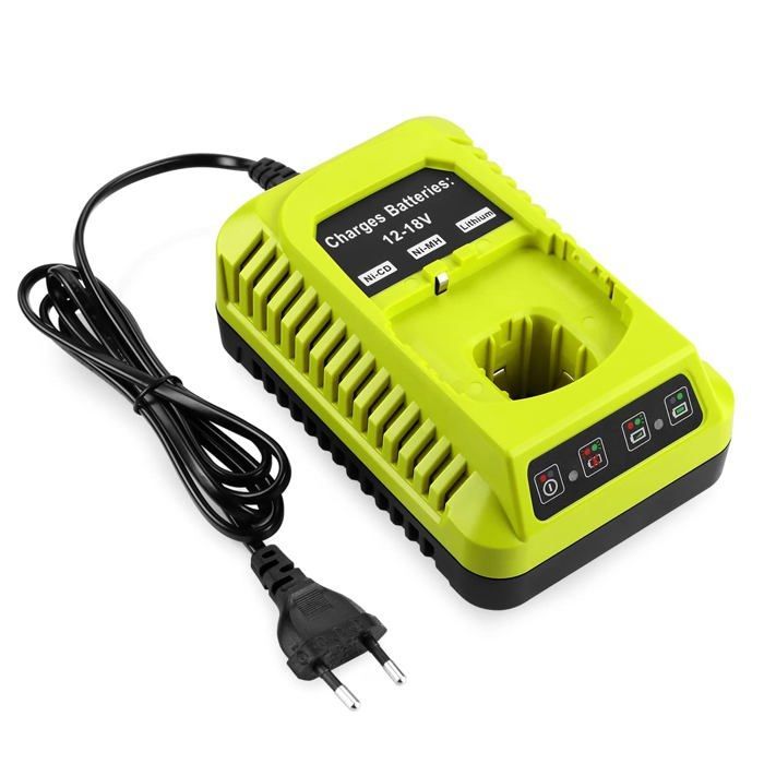 Cargador universal Ryobi - 12V-18V - Carga rápida - 3A - Múltiples protecciones