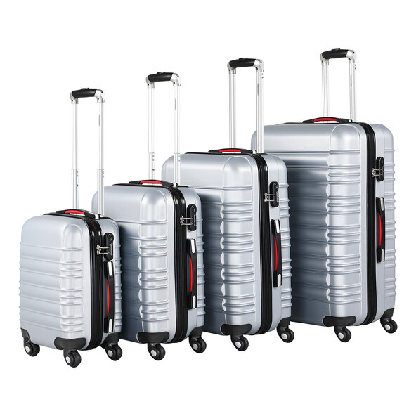 Baseline hard-shell suitcase set, 4-piece, 34-120 l, silver