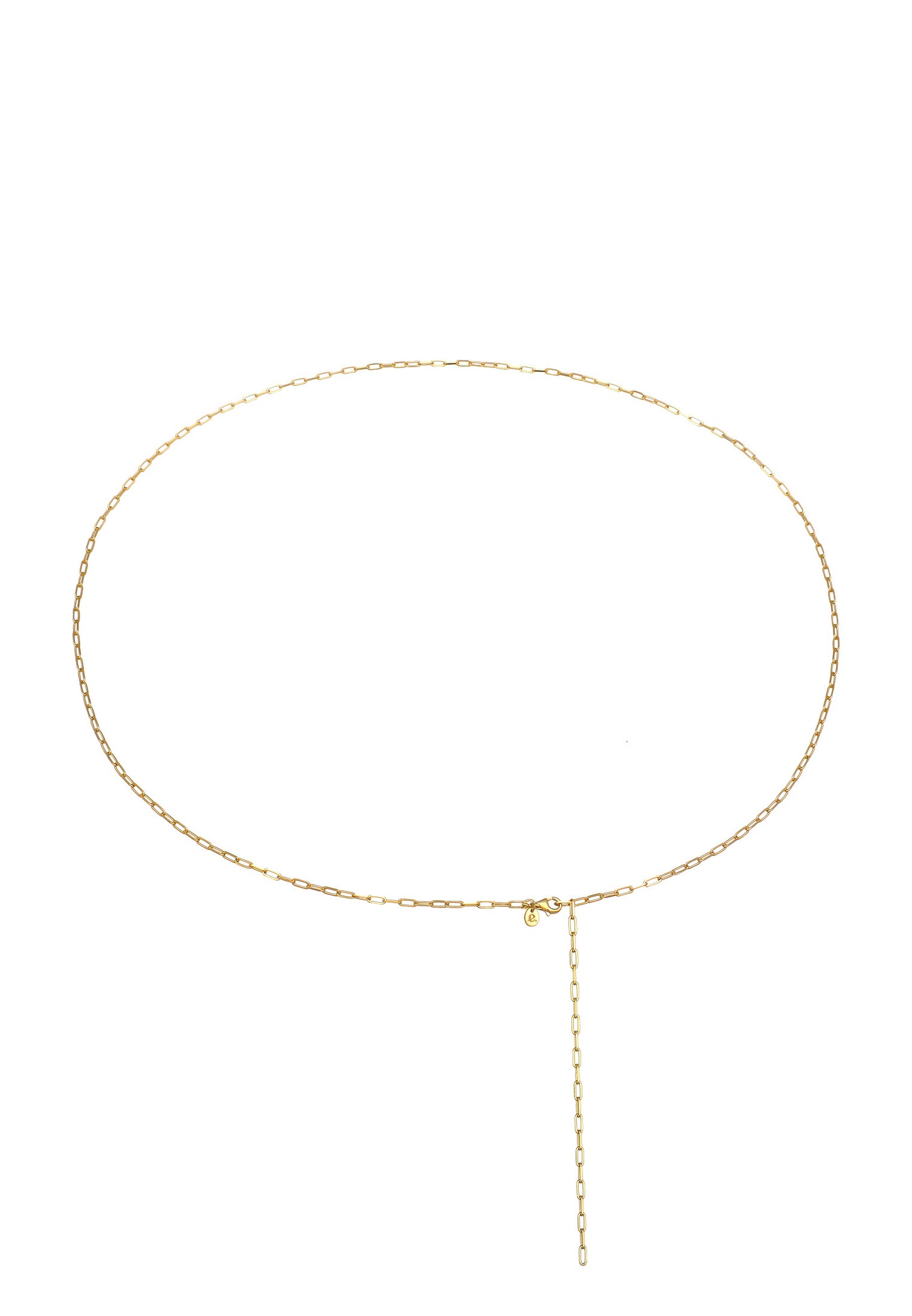 Elli PREMIUM Femmes chaîne de taille maillons tendance en argent sterling 925 plaqué or