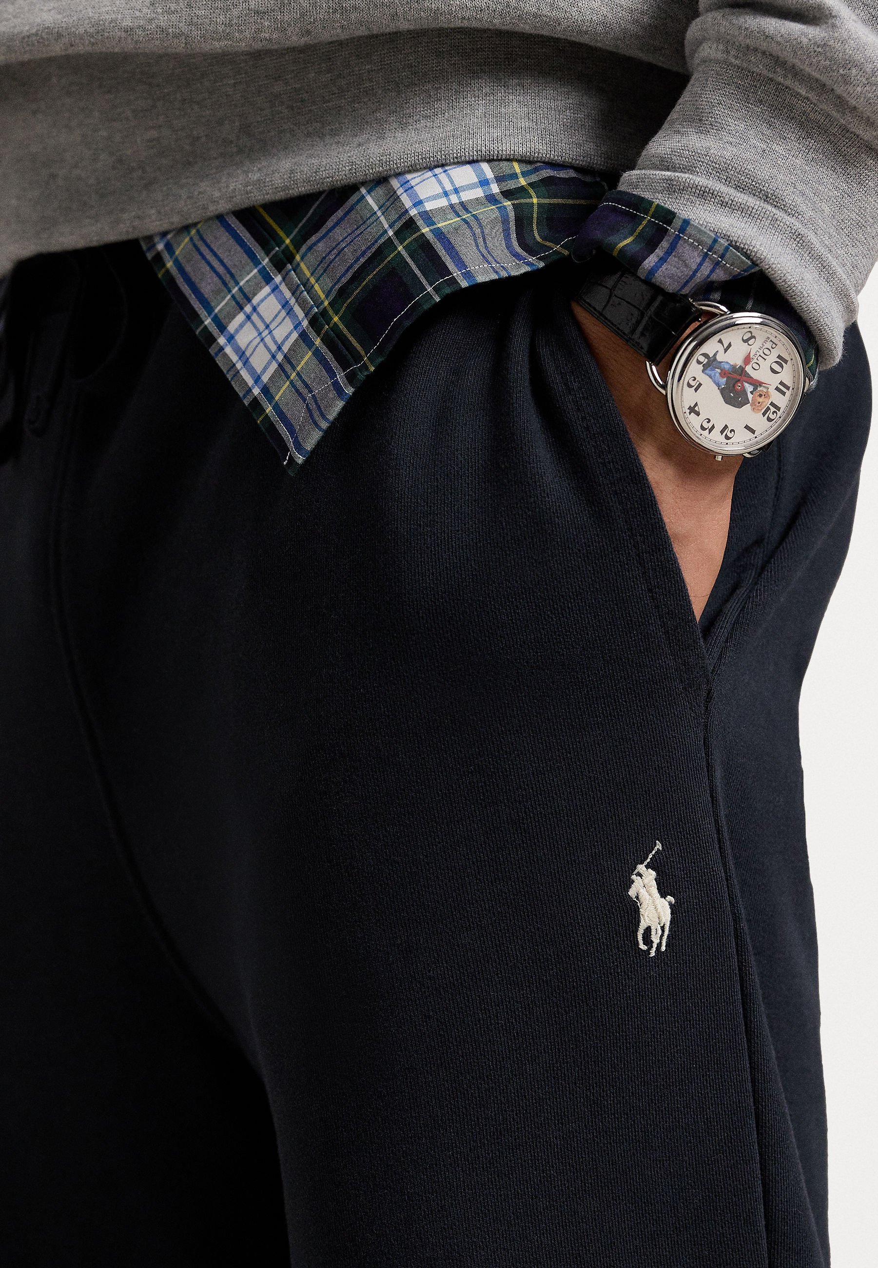 Polo Ralph Lauren Loopback Fleece Broek met Trekkoord - Trainingsbroek - zwart