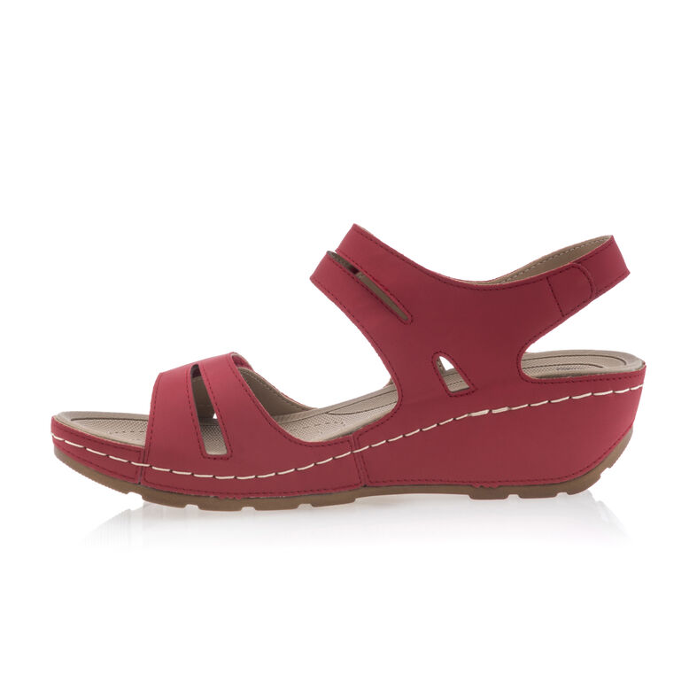 Rote Damensandalen / Zehenfreie Schuhe