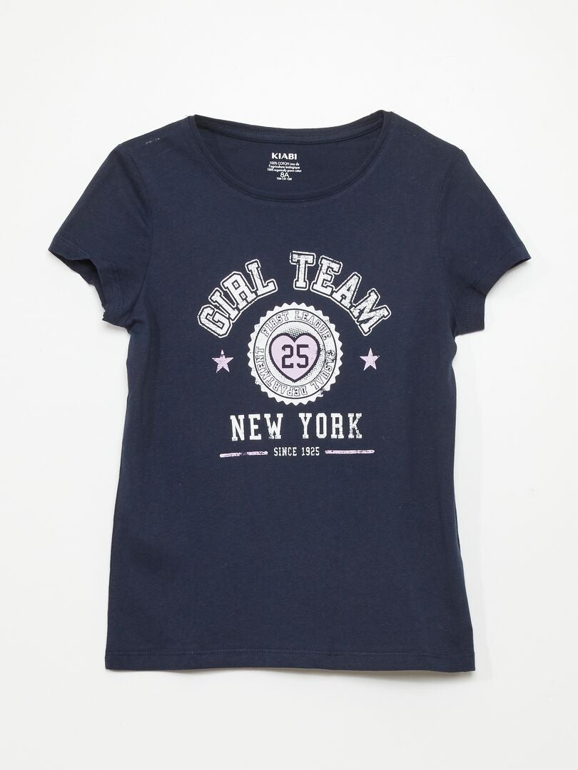 Set van 3 bedrukte T-shirts - PAARS