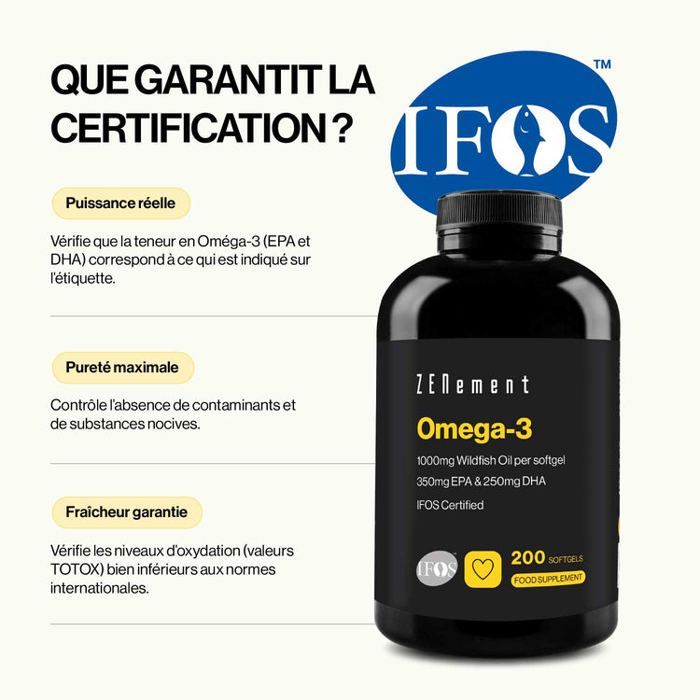Omega-3 1000 mg wilde visolie per capsule - 200 capsules