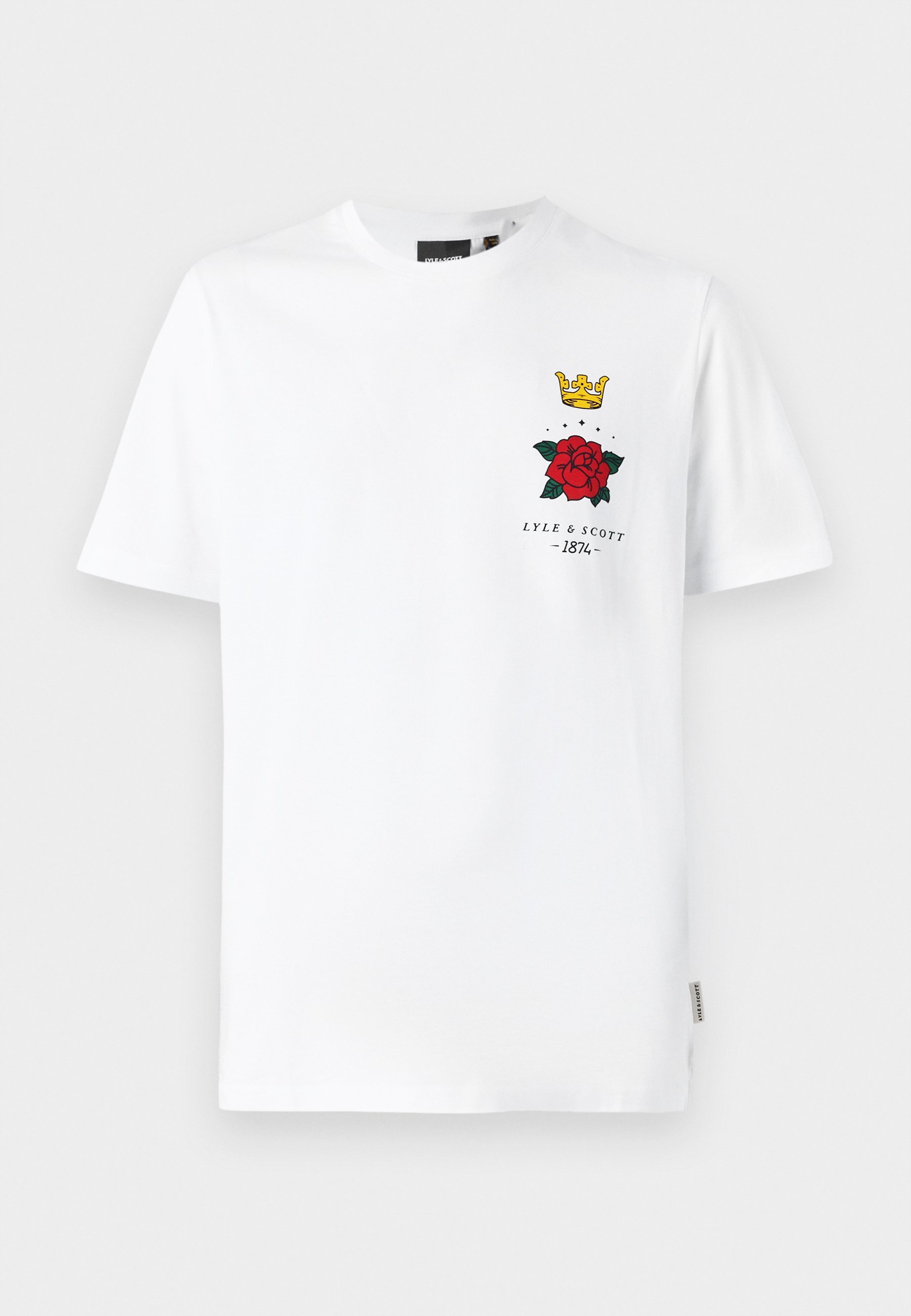 Lyle & Scott ROSE AND CROWN GRAPHIC - T-shirt met print - wit