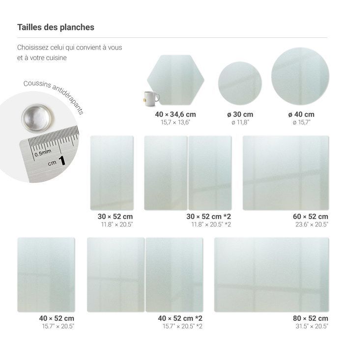 Tablero de cocina de cristal 52x40 cm fond de hotte et plan de travail DecorTapis