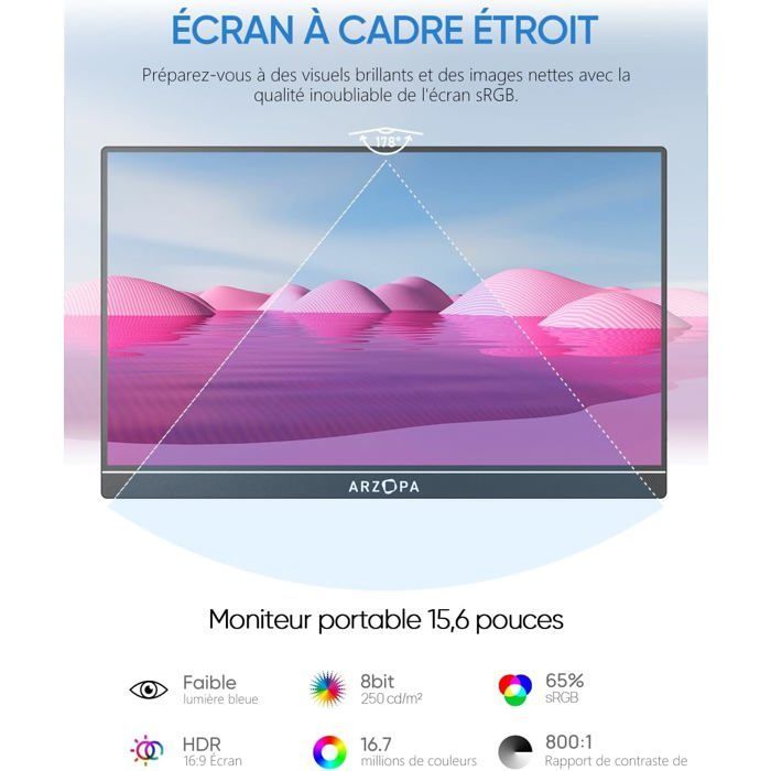 Écran portable 15,6
