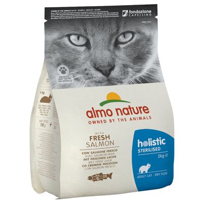 Almo Nature Holistic -steriloitu lohi ja riisi