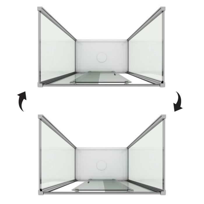 90x120x90 CM H185 transparent shower cubicle, Replay Trio model, with 1 door